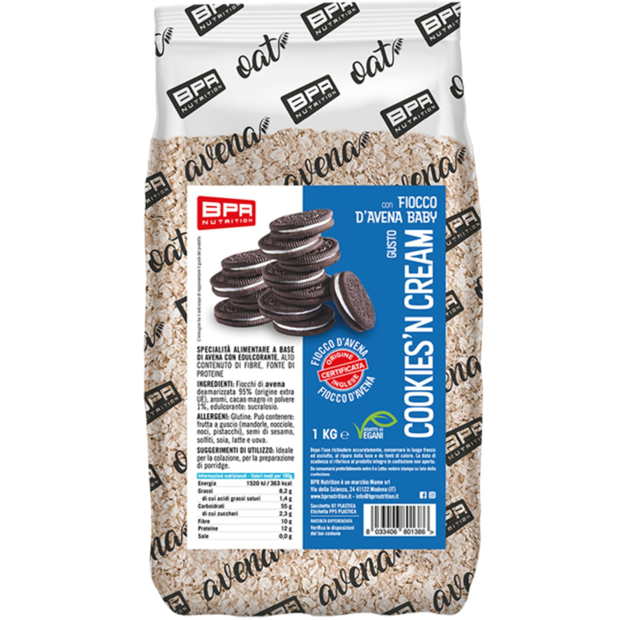 BPR NUTRITION FIOCCO D'AVENA BABY AROMATIZZATO 1 KG