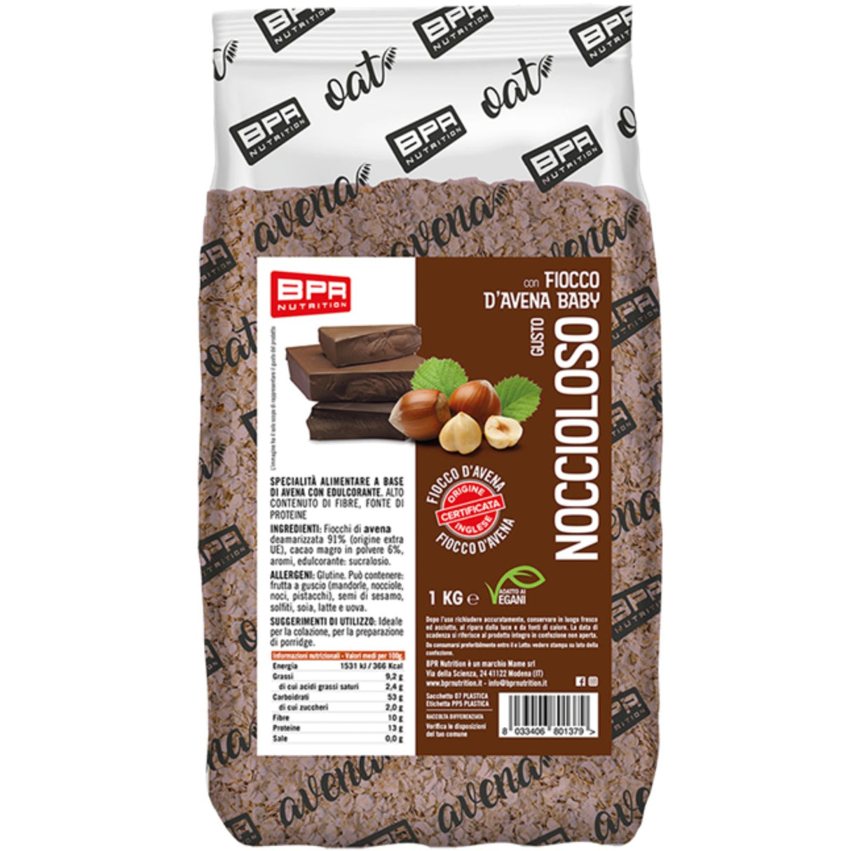 BPR NUTRITION FIOCCO D'AVENA BABY AROMATIZZATO 1 KG
