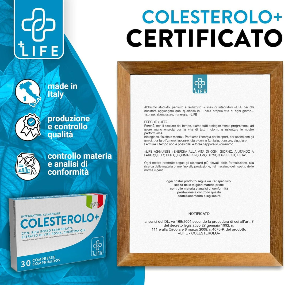 +Life Colesterolo+ 30 Compresse