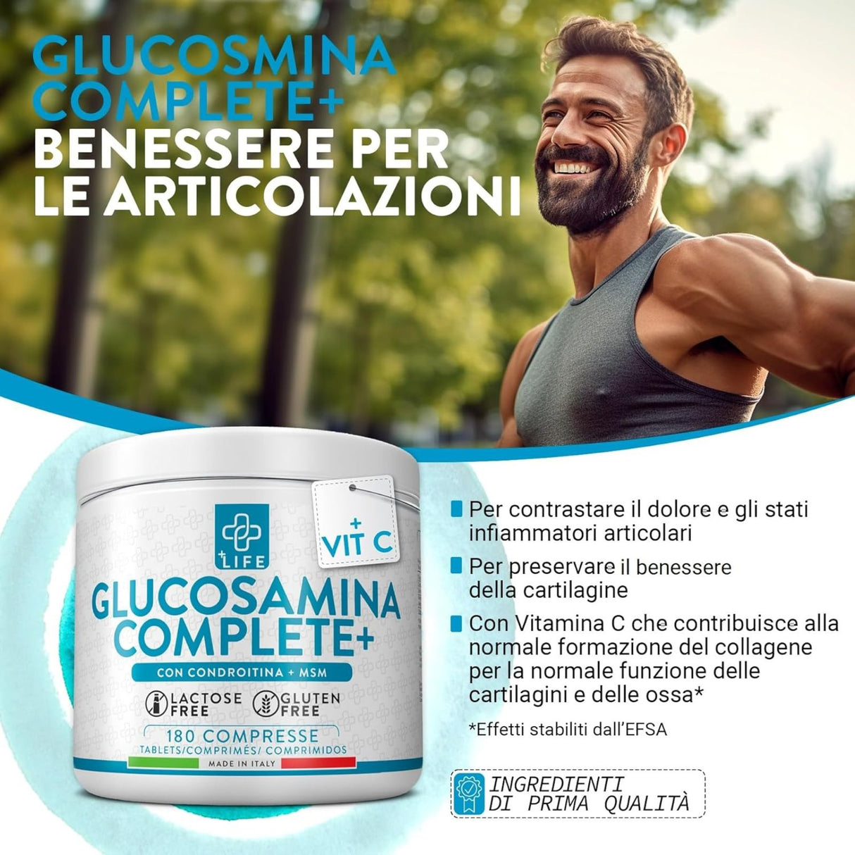 +Life Glucosamina Complete+ 180 Compresse