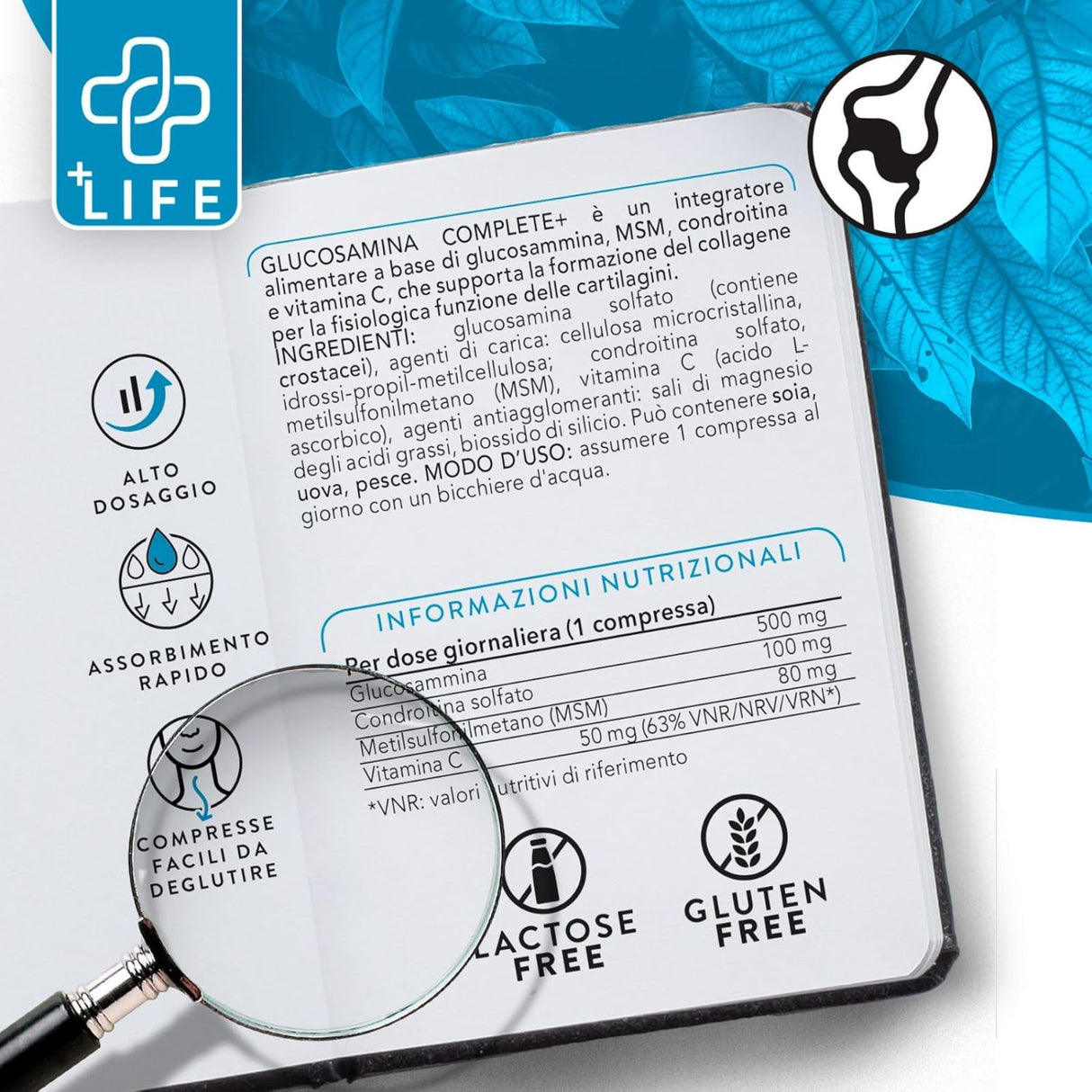 +Life Glucosamina Complete+ 180 Compresse