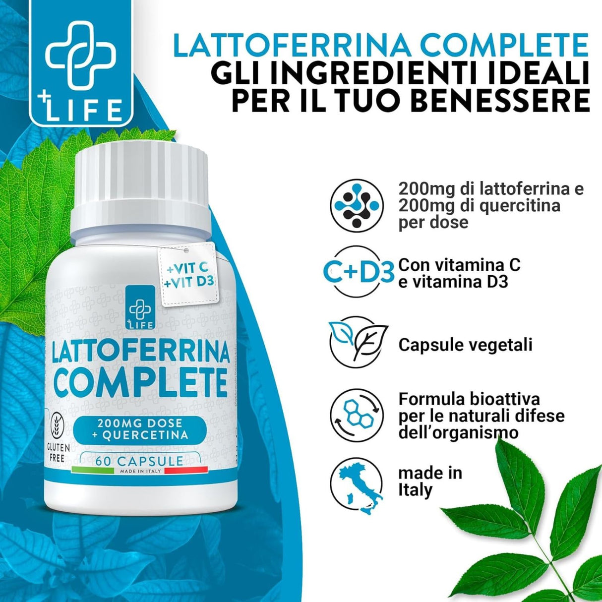 +Life Lattoferrina Complete 60 Capsule