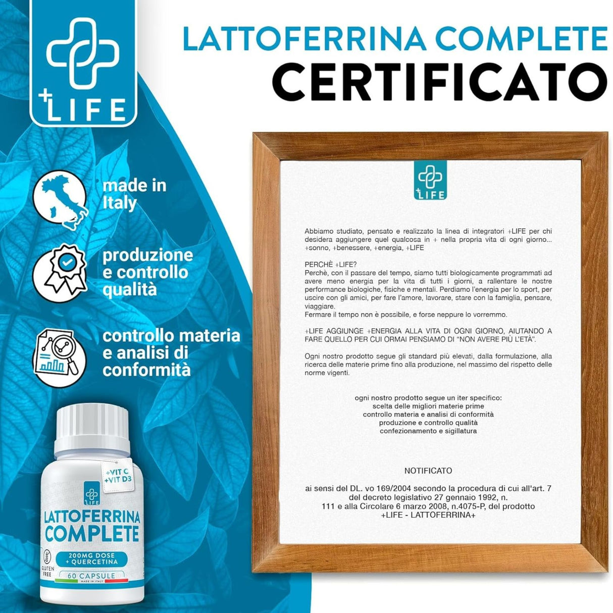 +Life Lattoferrina Complete 60 Capsule