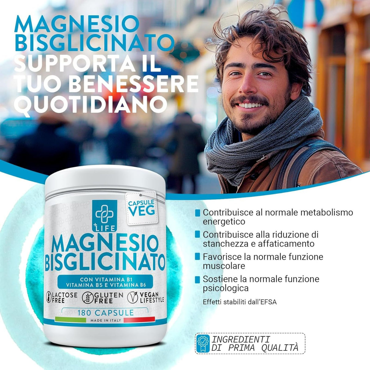 +Life Magnesio Bisglicinato 180 Capsule