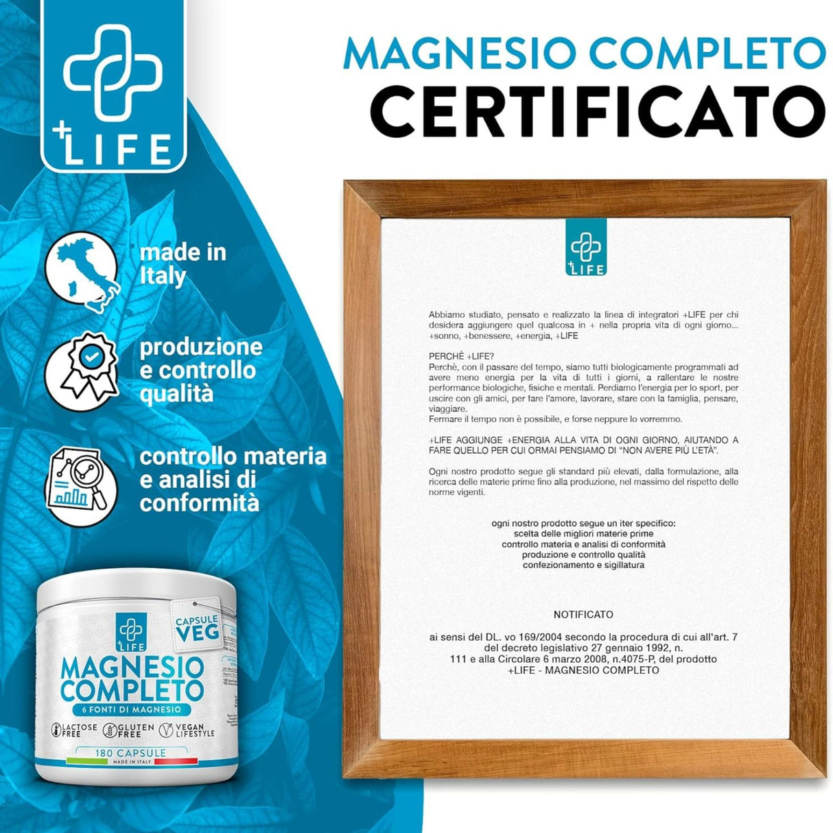 +Life Magnesio Completo 180 Capsule