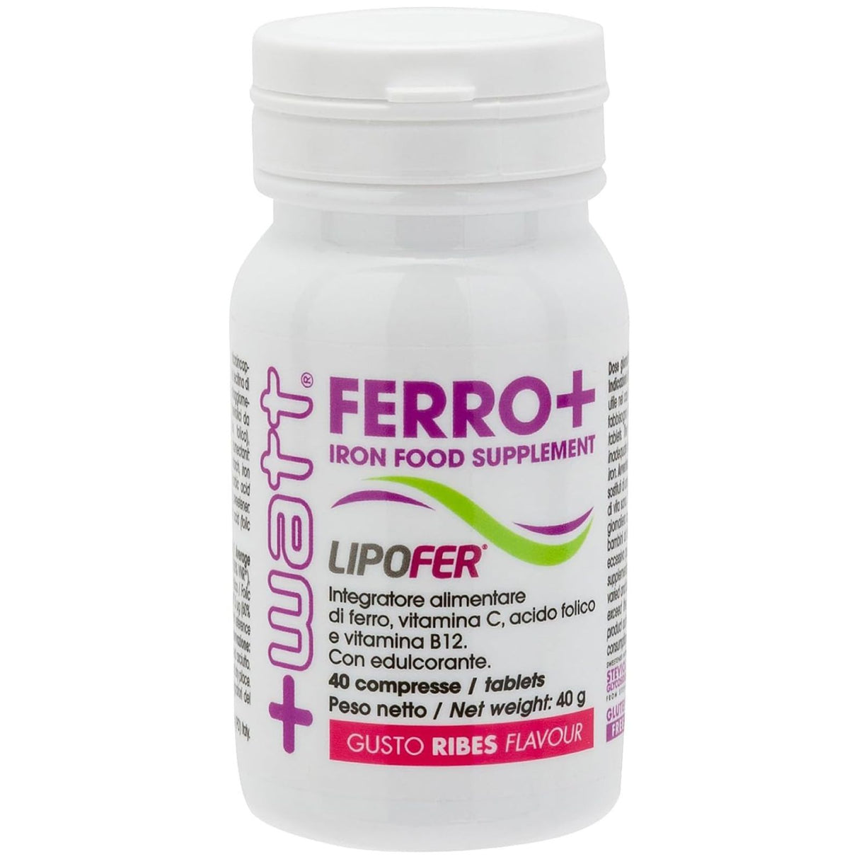 +WATT FERRO+ 40 COMPRESSE MASTICABILI GUSTO RIBES