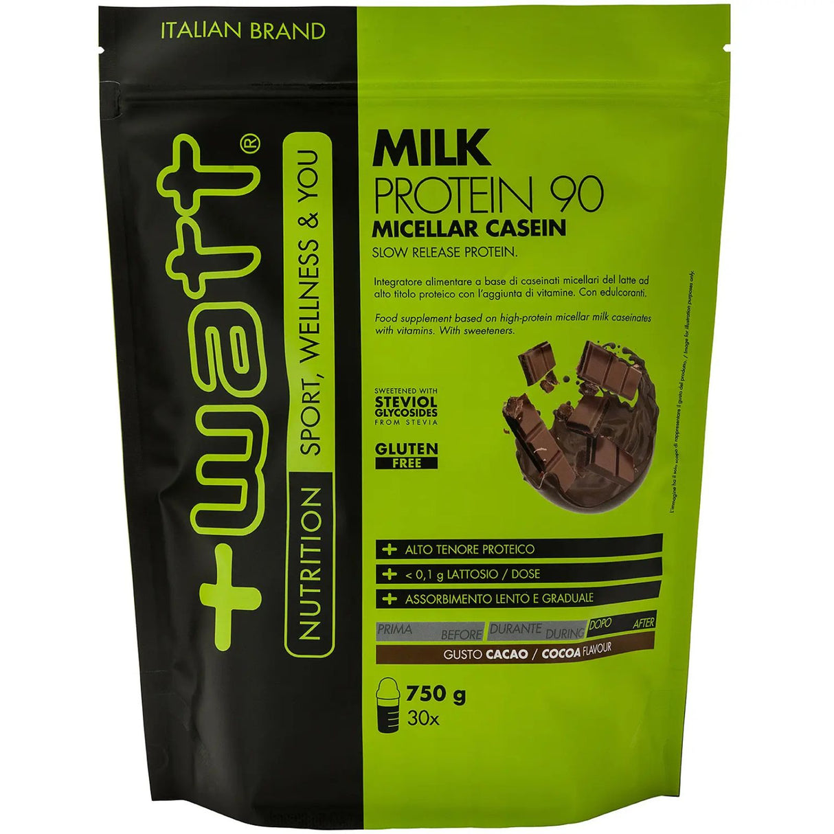 +WATT MILK PROTEIN 90 BUSTA DA 750 GRAMMI