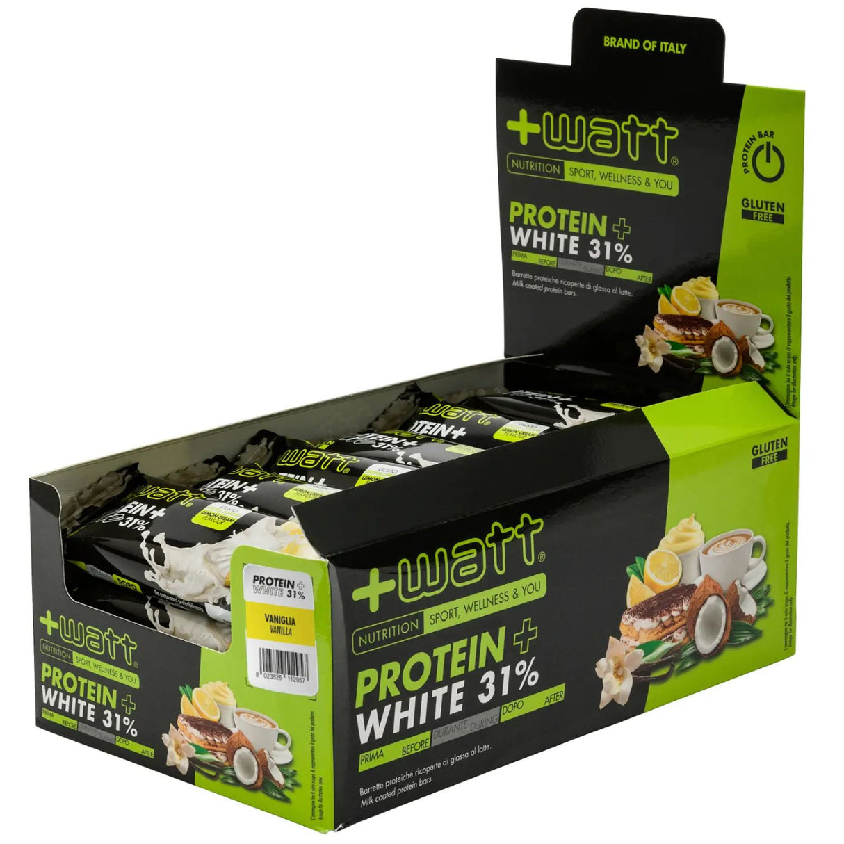 +WATT PROTEIN+ WHITE 24 BARRETTE DA 40 GRAMMI
