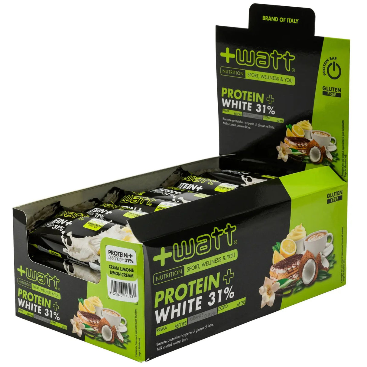 +WATT PROTEIN+ WHITE 24 BARRETTE DA 40 GRAMMI
