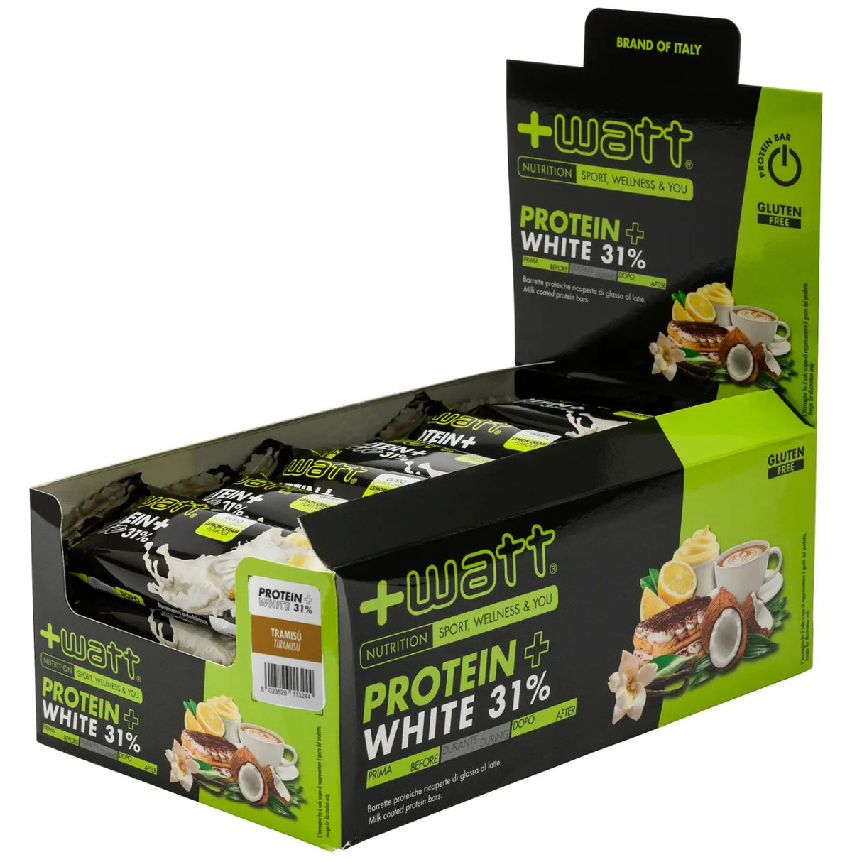 +WATT PROTEIN+ WHITE 24 BARRETTE DA 40 GRAMMI
