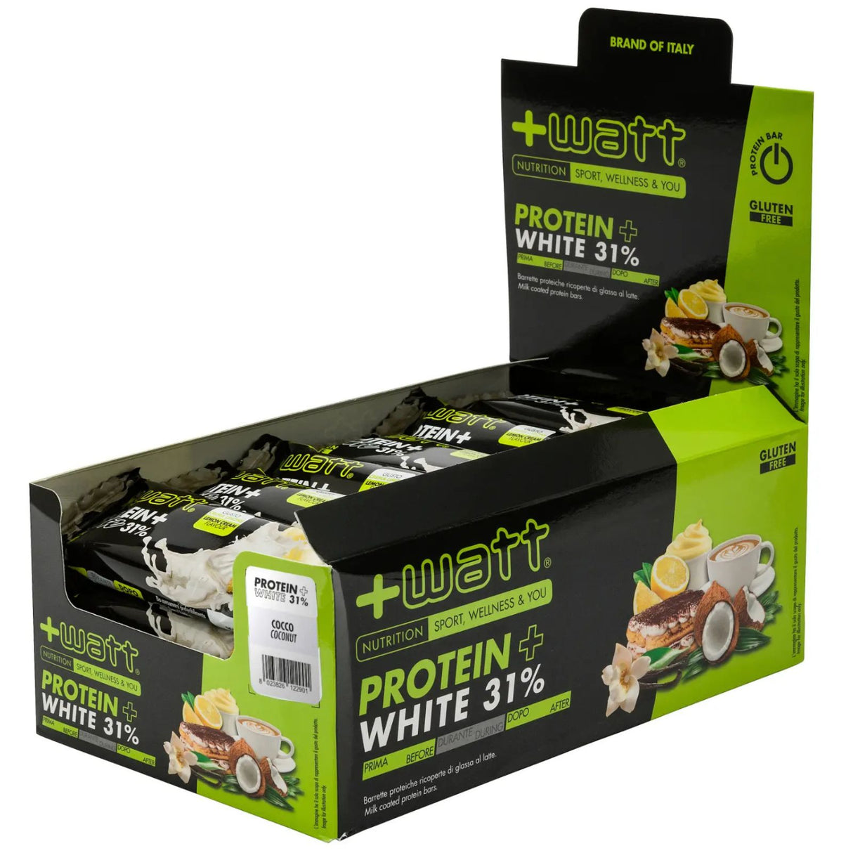 +WATT PROTEIN+ WHITE 24 BARRETTE DA 40 GRAMMI