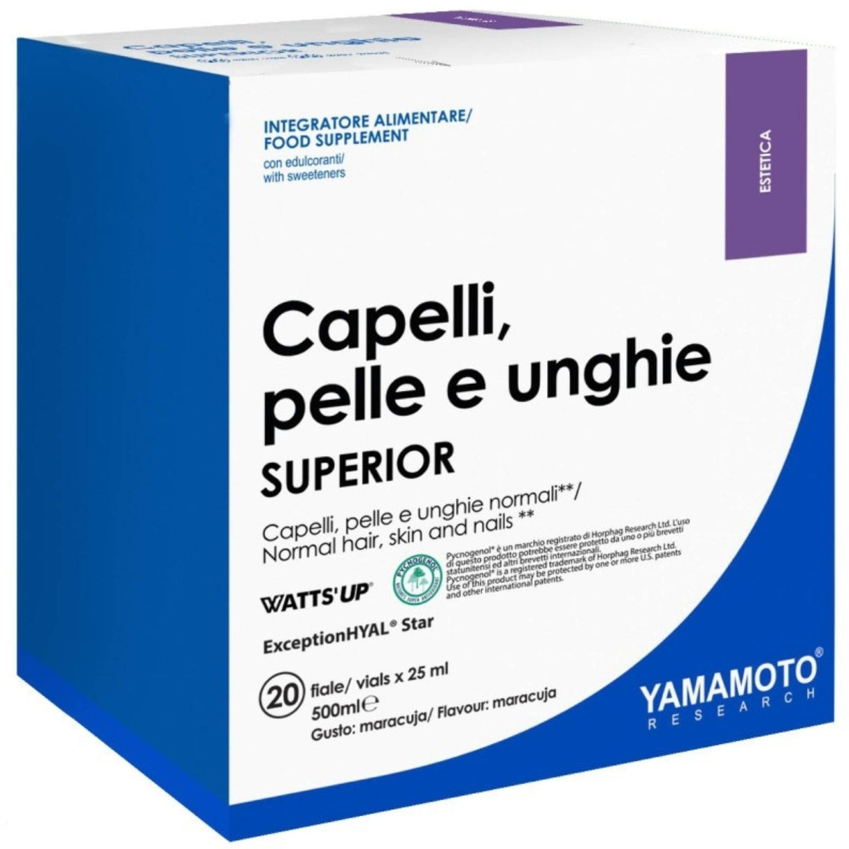 YAMAMOTO RESEARCH CAPELLI, PELLE E UNGHIE SUPERIOR 20 FIALE DA 25 ML