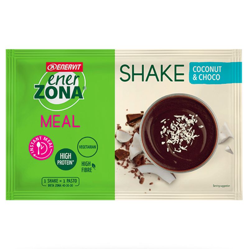 ENERZONA SHAKE 20 BUSTE DA 53 GRAMMI GUSTO COCCO E CIOCCOLATO