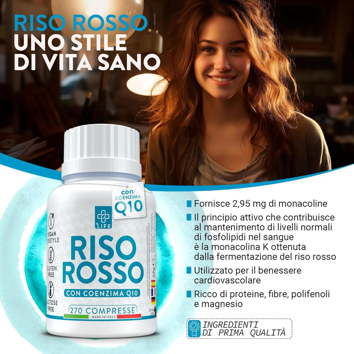 +Life Riso Rosso Coenzima Q10 270 Compresse
