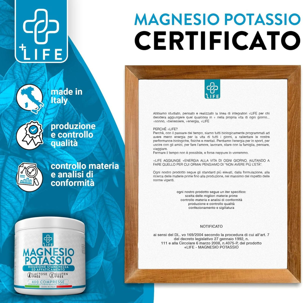+Life Magnesio Potassio 400 Compresse