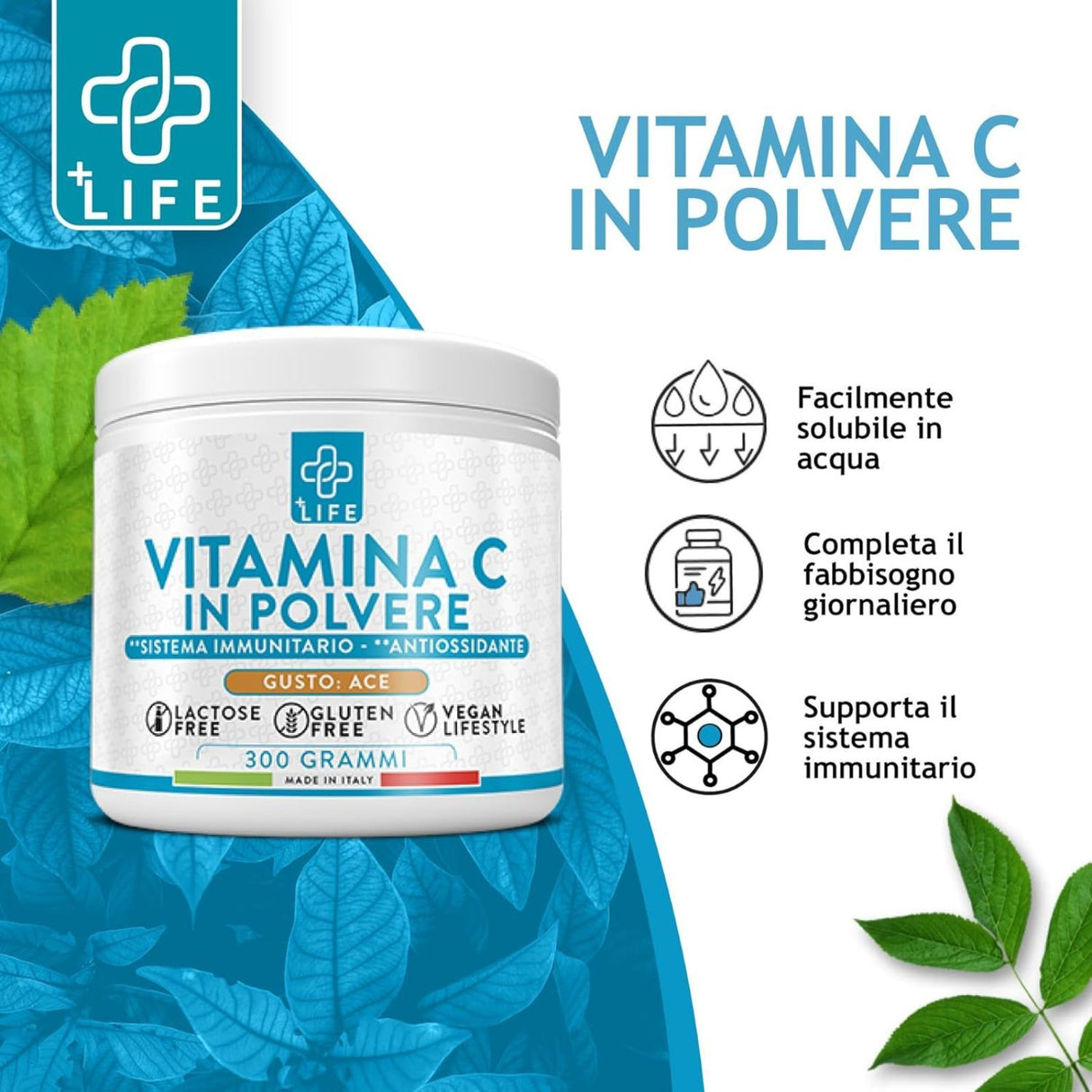 +Life Vitamina C 300 Grammi