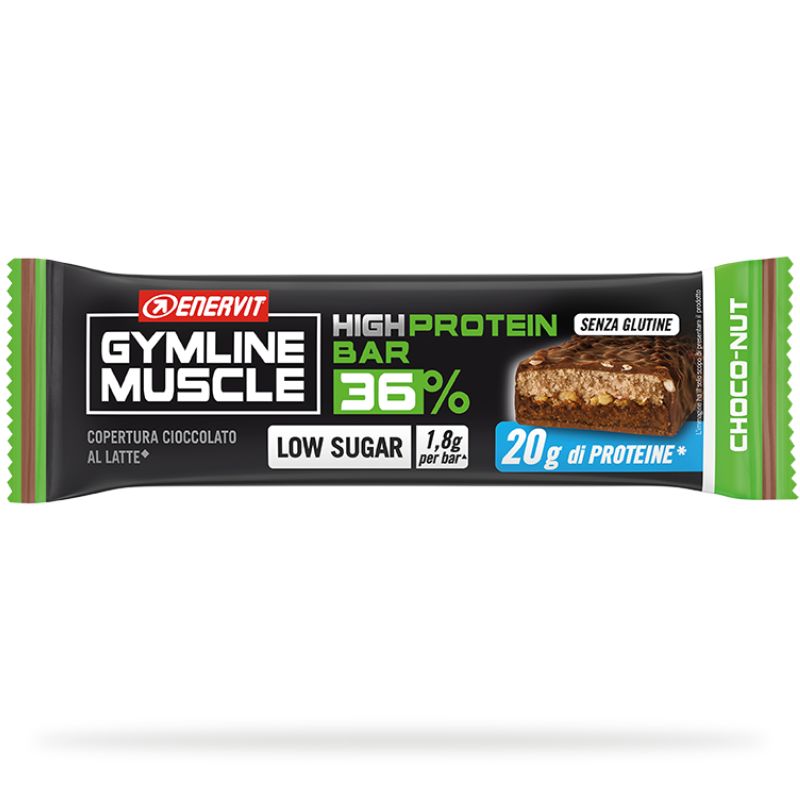 ENERVIT GYMLINE MUSCLE HIGH PROTEIN BAR 36% 1 BARRETTA DA 55 GRAMMI