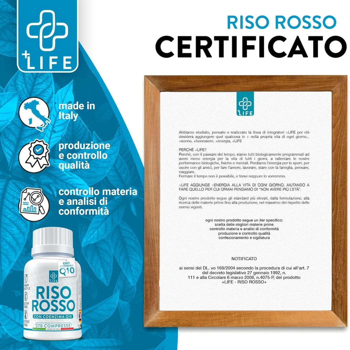 +Life Riso Rosso Coenzima Q10 270 Compresse