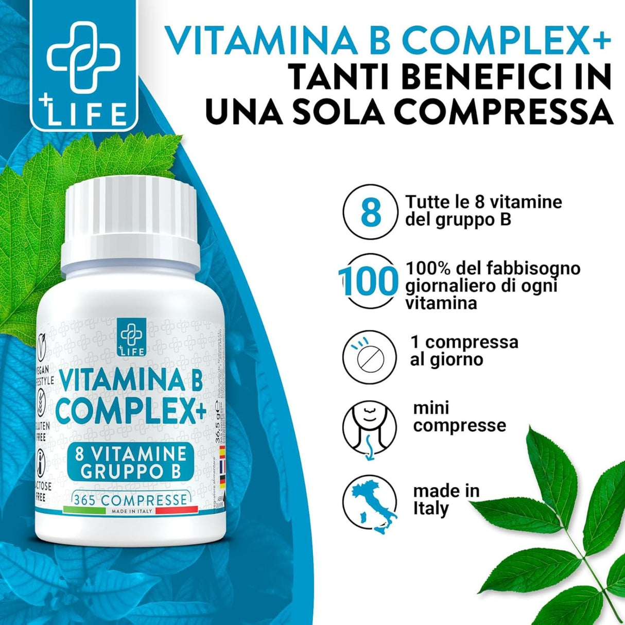+Life Vitamina B Complex+ 365 Compresse