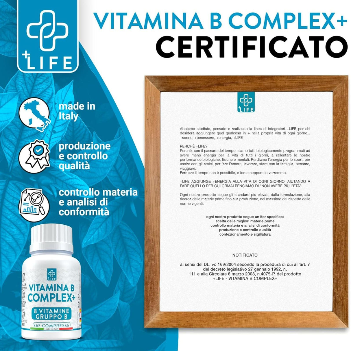 +Life Vitamina B Complex+ 365 Compresse
