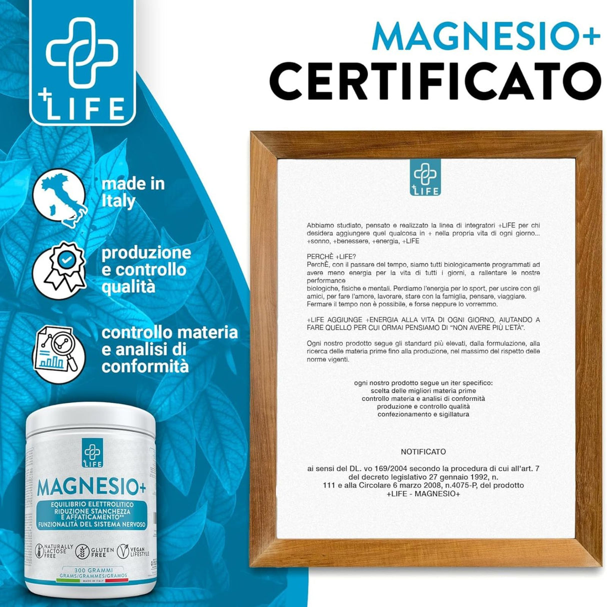 +Life Magnesio 330 Grammi