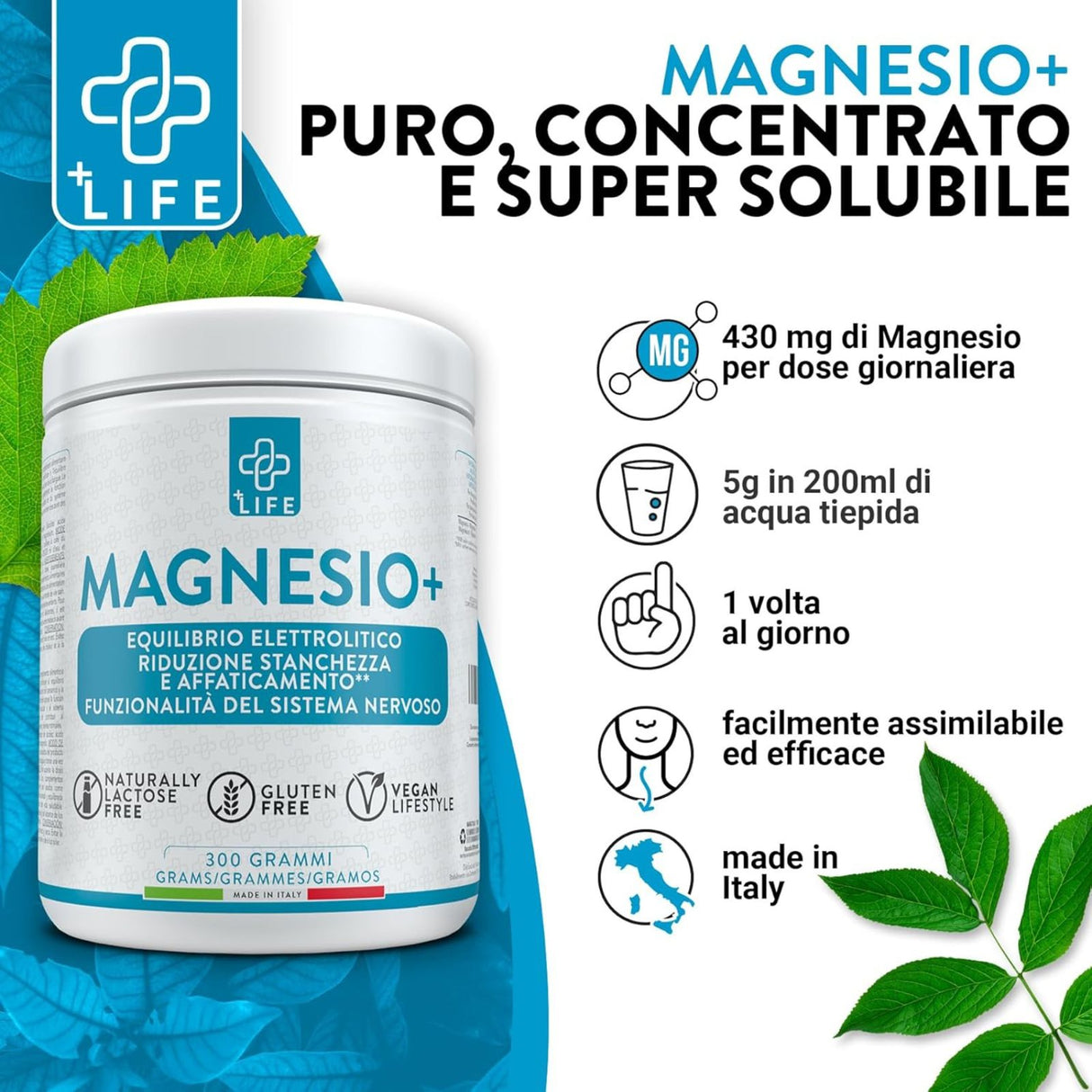 +Life Magnesio 330 Grammi