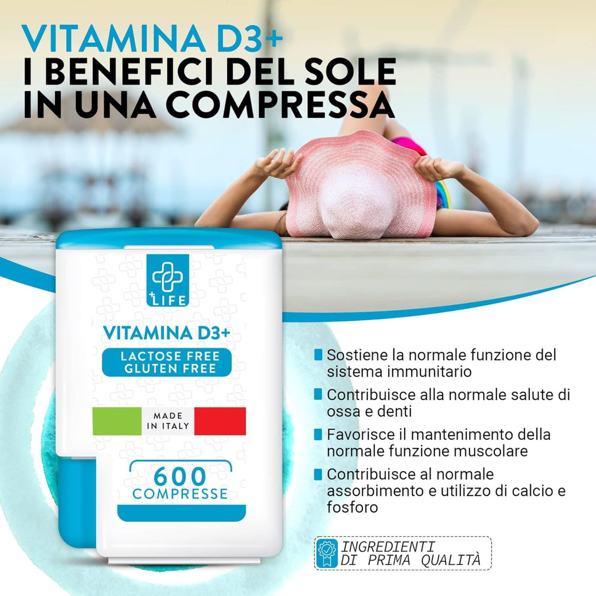 +Life Vitamina D3+ 600 Compresse