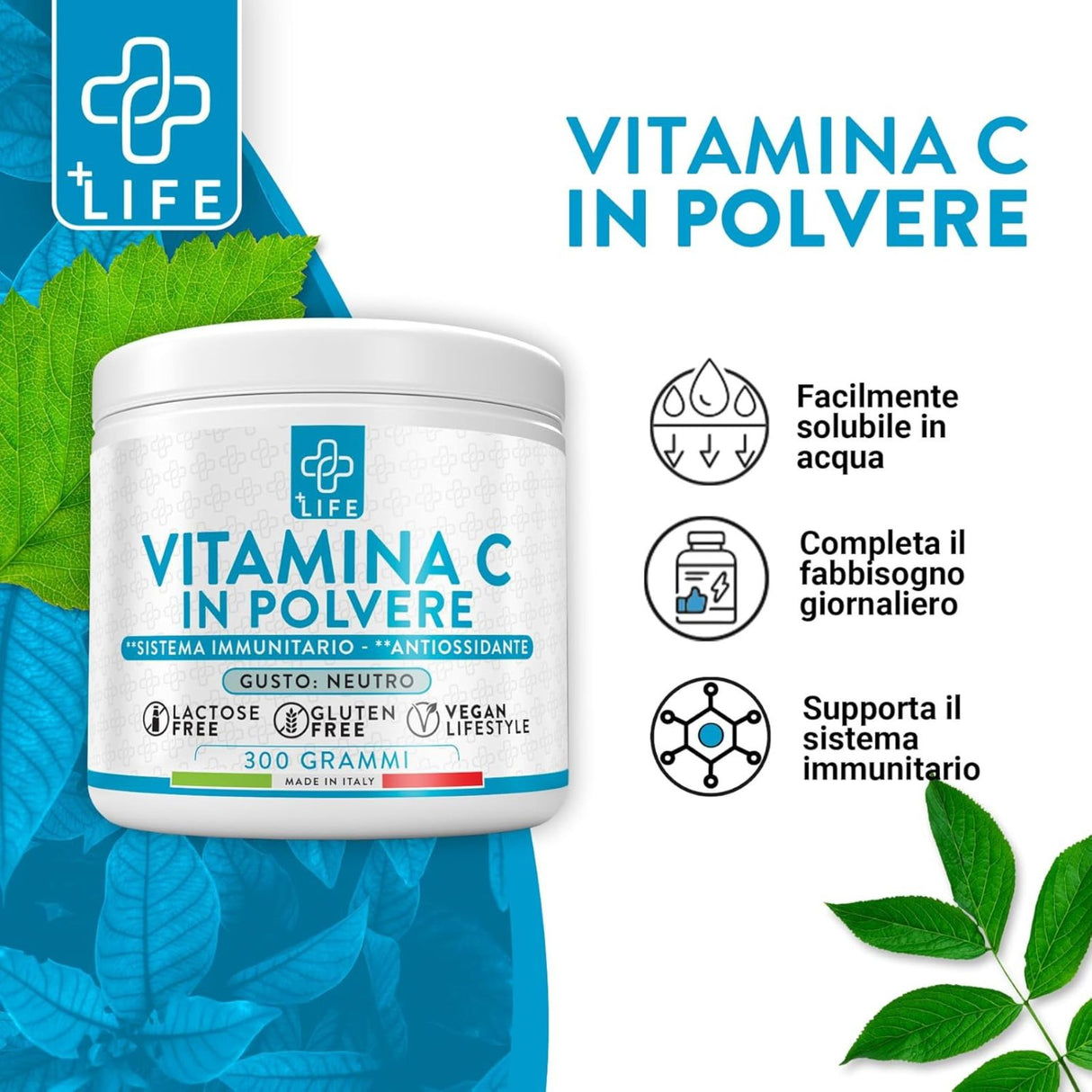 +Life Vitamina C 300 Grammi Neutro