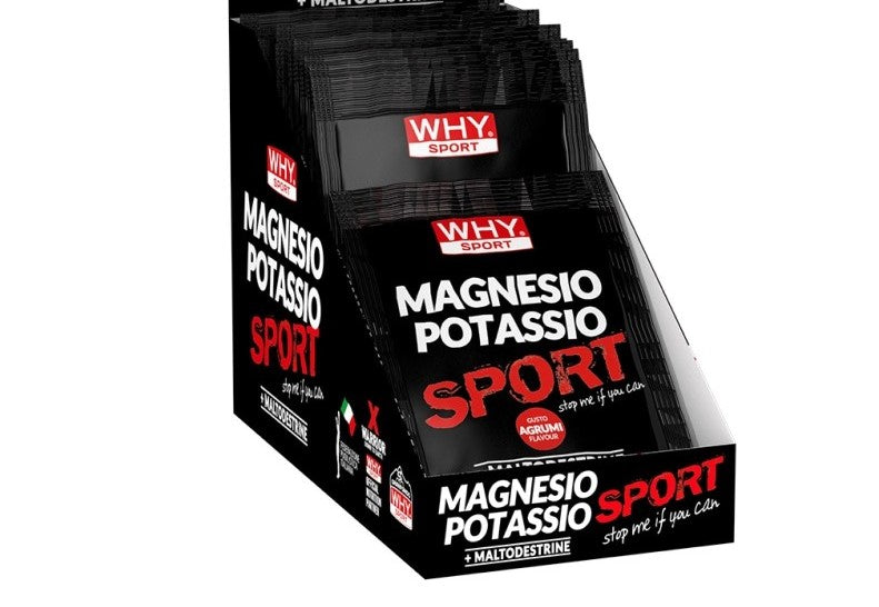 Why Sport Magnesio Potassio Sport + Maltodestrine 20 Grammi Gusto Agrumi