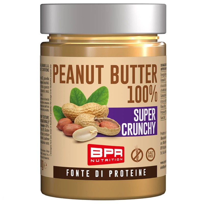 Bpr Nutrition Peanut Butter 100% Super Crunchy 300 Grammi