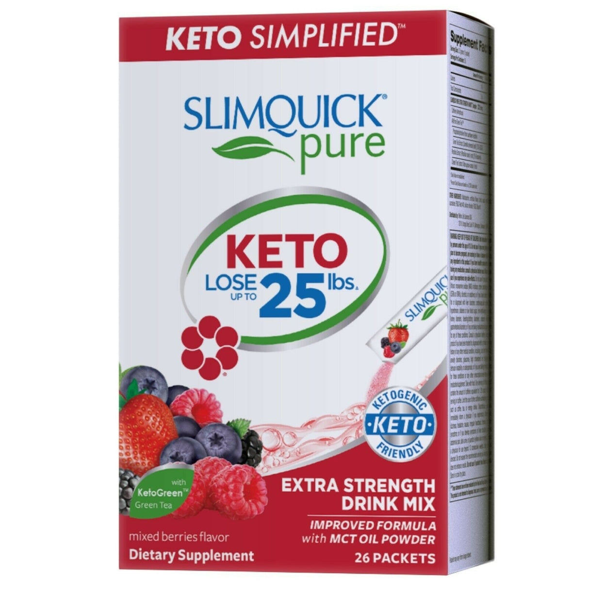 SLIMQUICK PURE KETO LOSE THERMO POWDER 26 BUSTINE