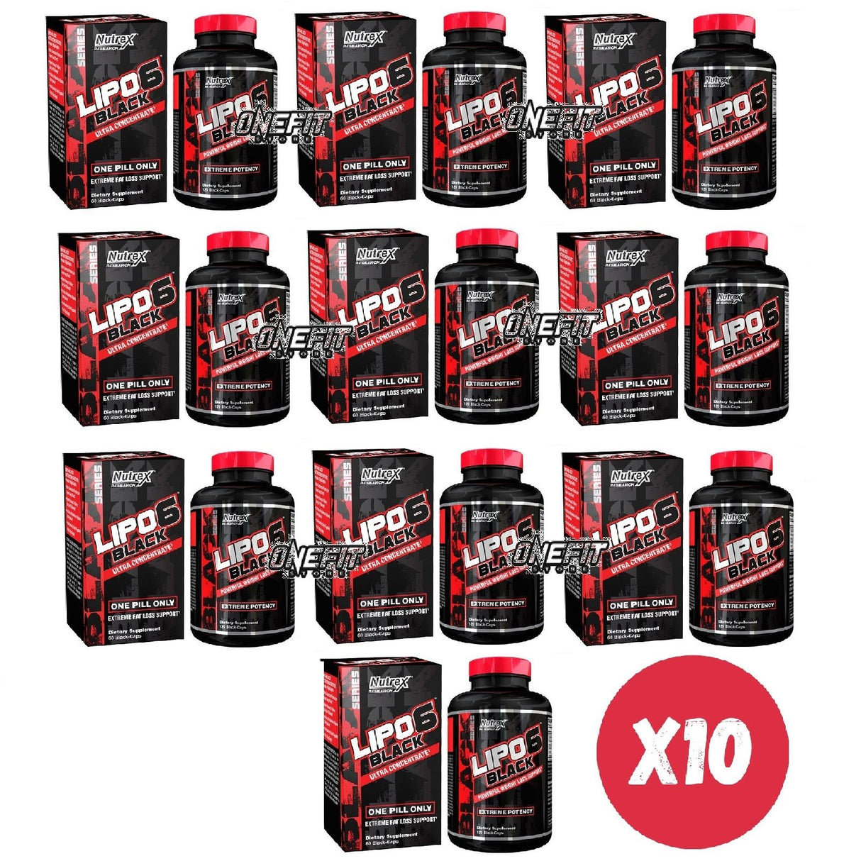 NUTREX LIPO 6 BLACK ULTRA CONCENTRATE 10 CONFEZIONI DA 60 CAPSULE