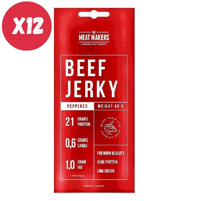 PRONUTRITION BEEF JERKY PEPPERED 12 BUSTE DA 40 GRAMMI