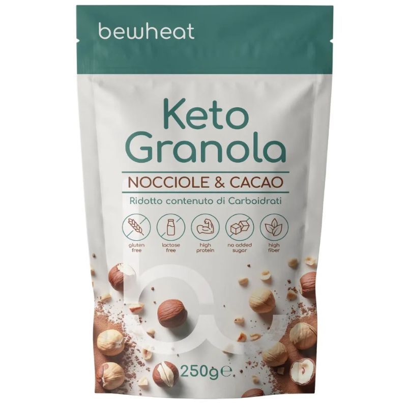 Bewheat Keto Granola Nocciole e Cacao 250 Grammi