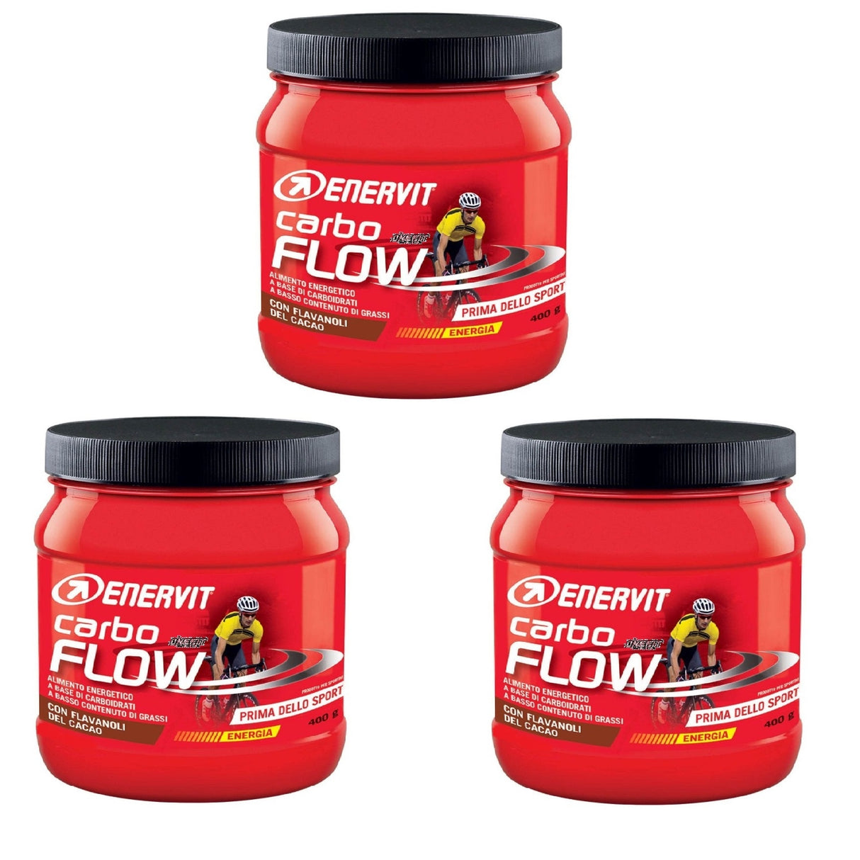3 X ENERVIT CARBO FLOW DA 400 GRAMMI