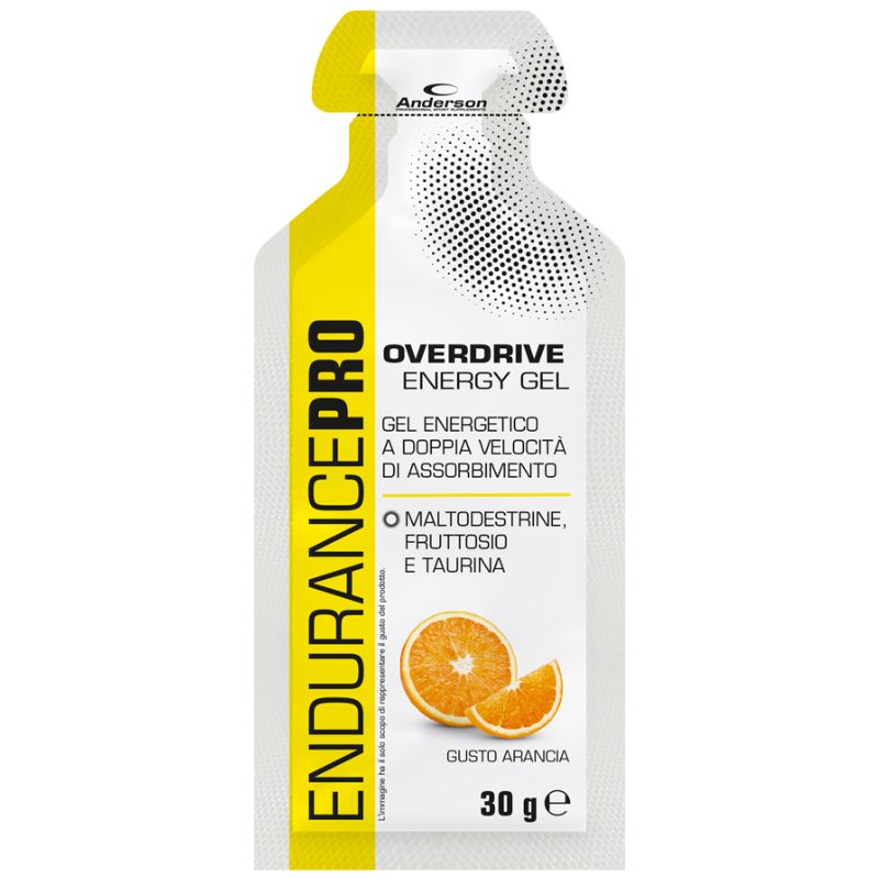 Anderson Research Overdrive Energy Gel 1 Gel Da 30 Grammi Gusto Arancia
