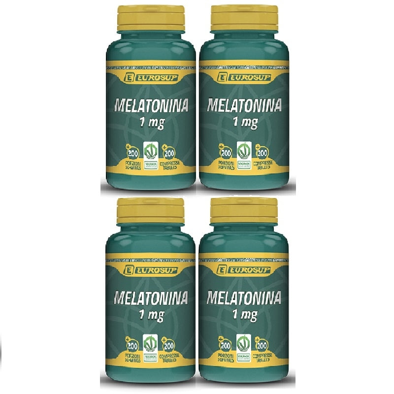 4 X EUROSUP MELATONINA 1MG 200 COMPRESSE