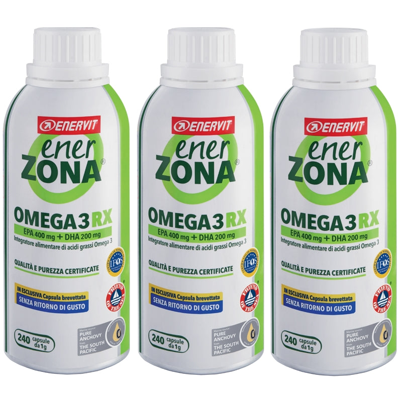 3 X ENERZONA OMEGA 3 RX 240 CAPSULE DA 1 GRAMMO