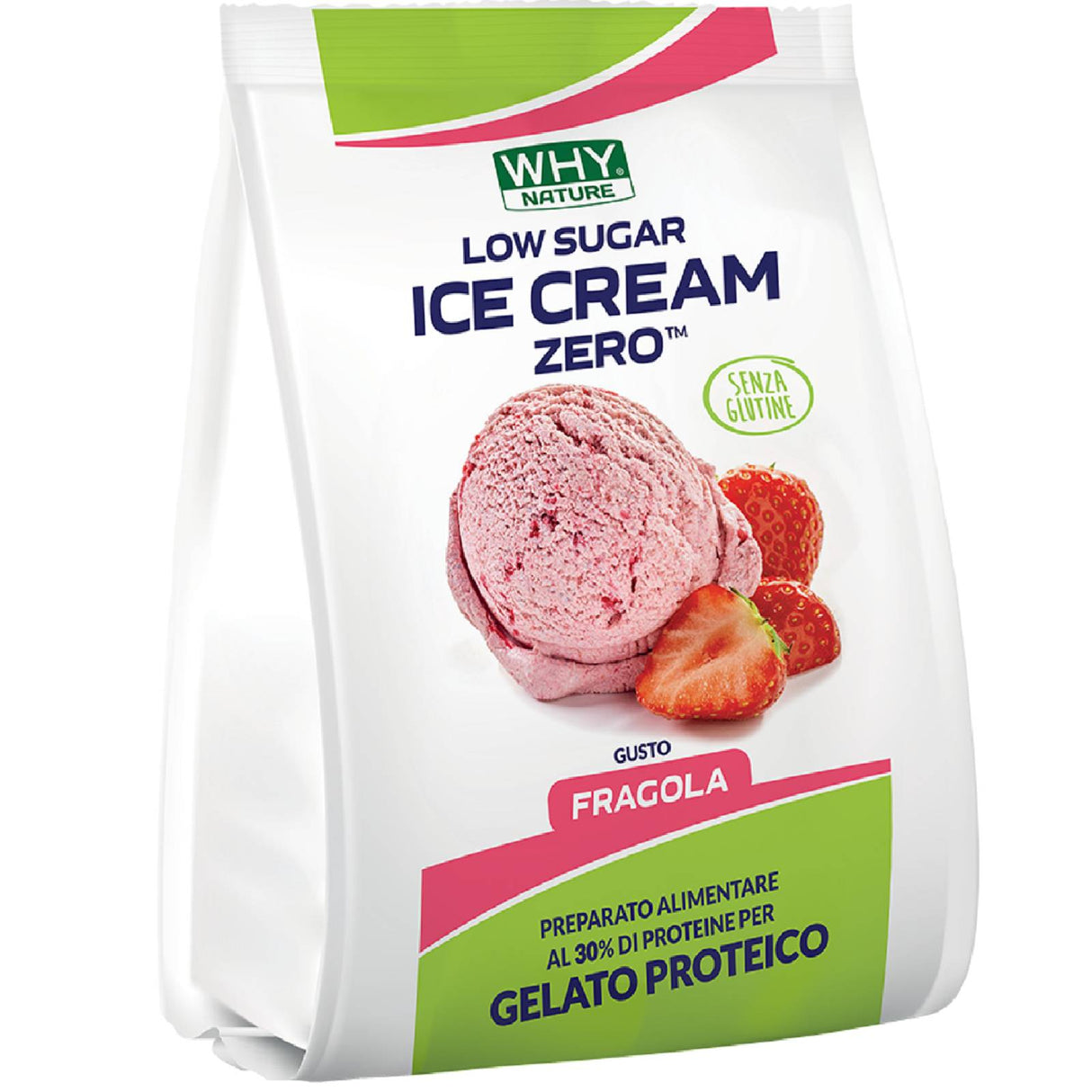 WHY NATURE LOW SUGAR ICE CREAM ZERO FRAGOLA 200 GRAMMI