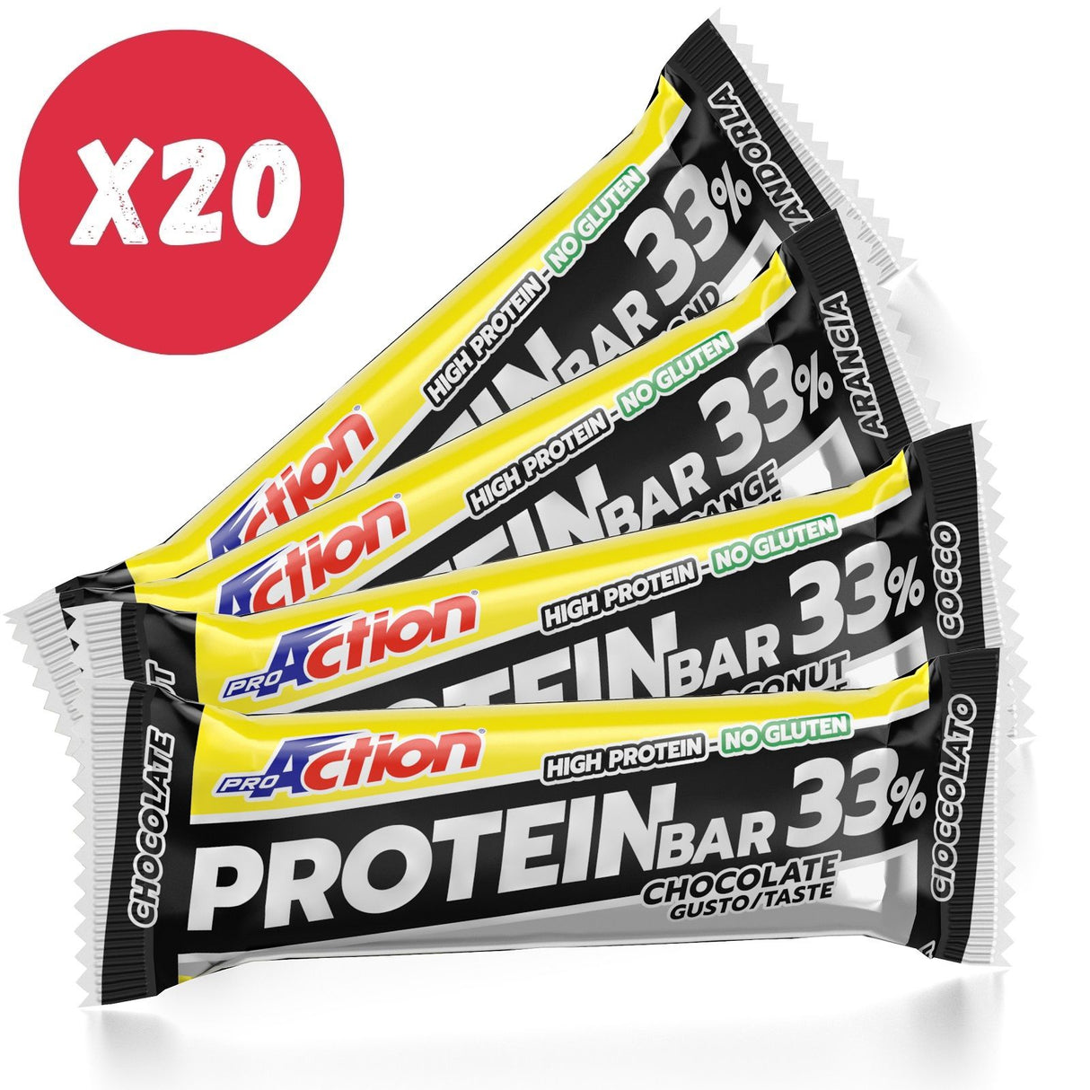 PROACTION PROTEIN BAR 33% 20 BARRETTE DA 50 GRAMMI