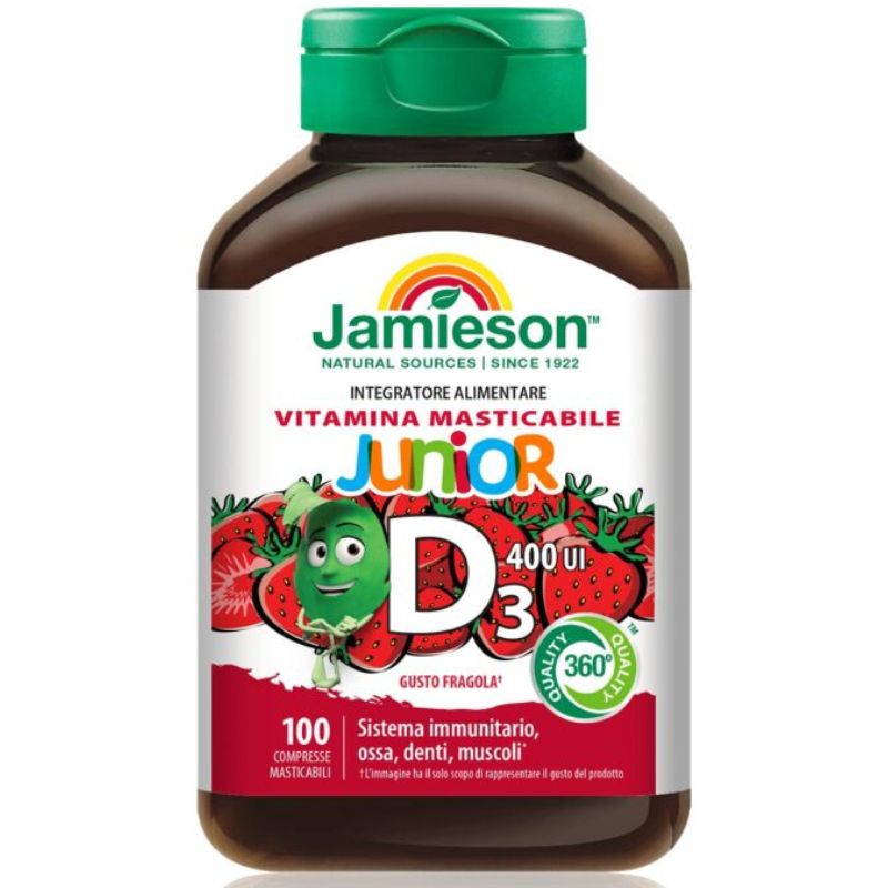 Jameson Vitamina D3 Junior 400 UI 100 Compresse Masticabili Gusto Fragola