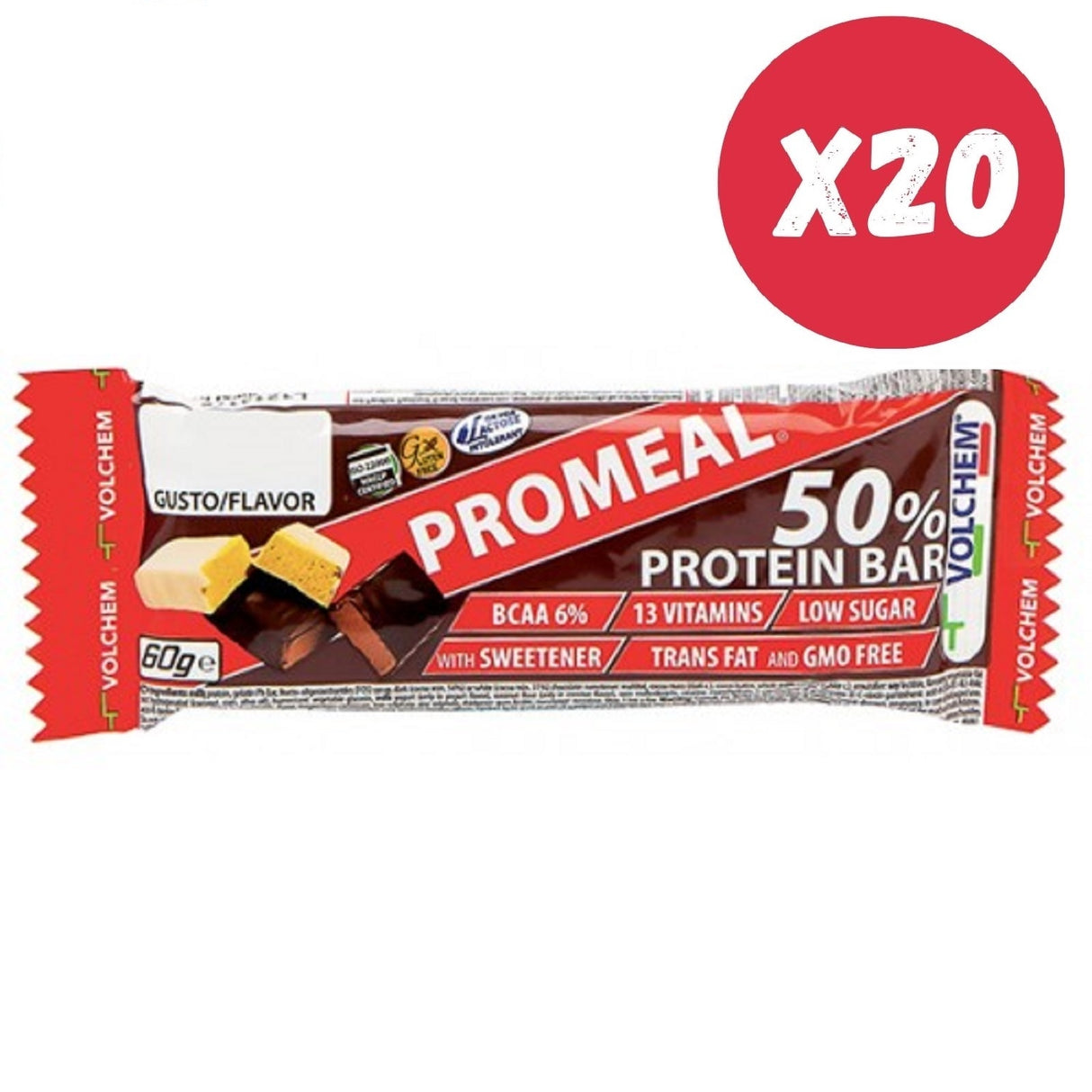 VOLCHEM PROMEAL 50% PROTEIN 20 BARRETTE DA 60 GRAMMI