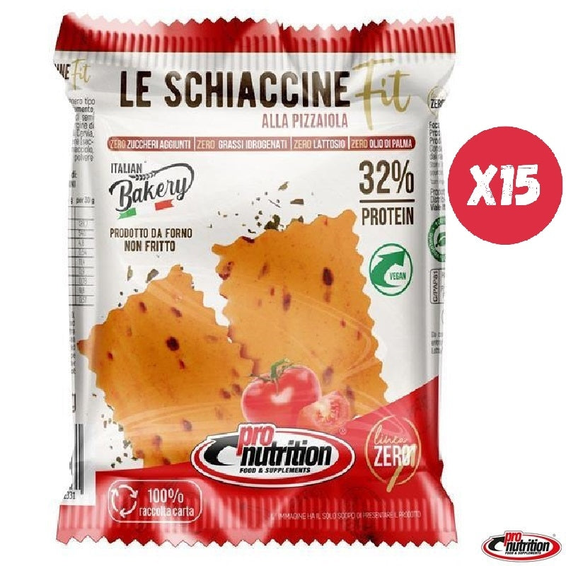 PRONUTRITION SCHIACCINE PROTEICHE ALLA PIZZAIOLA BOX 15 PEZZI DA 30 GRAMMI