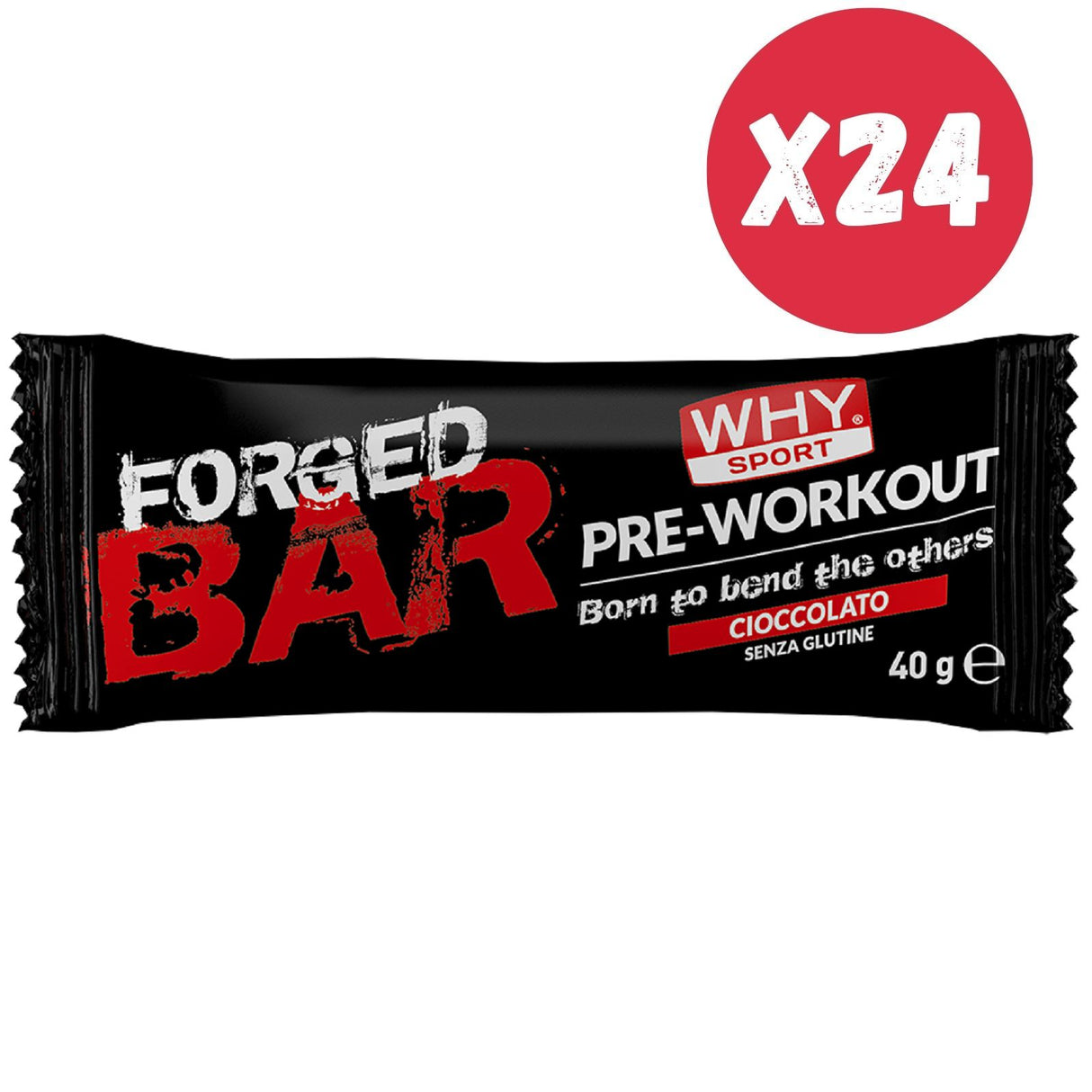 WHY SPORT FORGED BAR 24 BARRETTE DA 40 GRAMMI GUSTO CIOCCOLATO