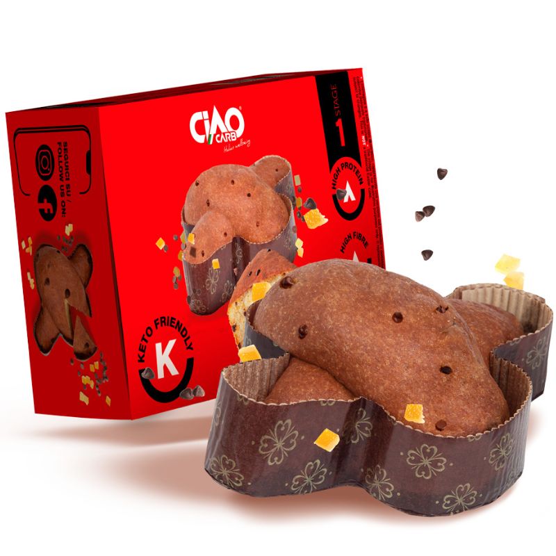 CiaoCarb Stage 1 Protolicious Con Canditi e Gocce Di Cioccolato 100 Grammi