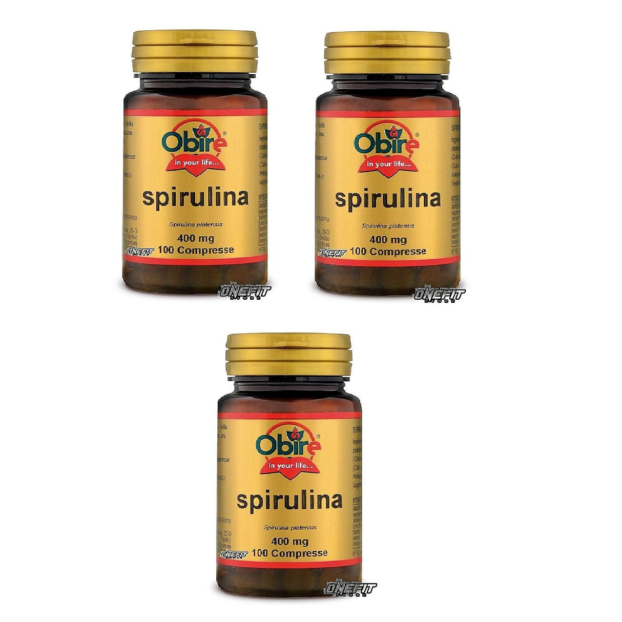 OBIRE SPIRULINA 3 CONFEZIONI DA 100 COMPRESSE
