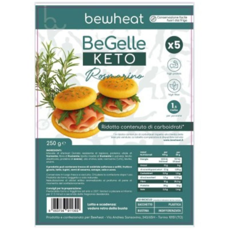 Bewheat BeGelle Keto Gusto Rosmarino 250 Grammi