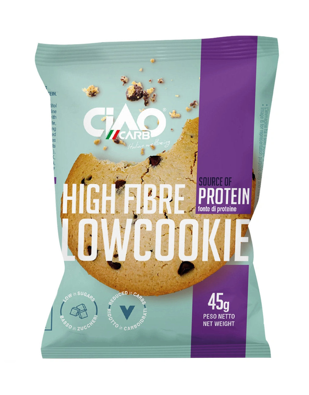 Ciaocarb Low Cookie Gocce Di Cioccolato 45 Grammi