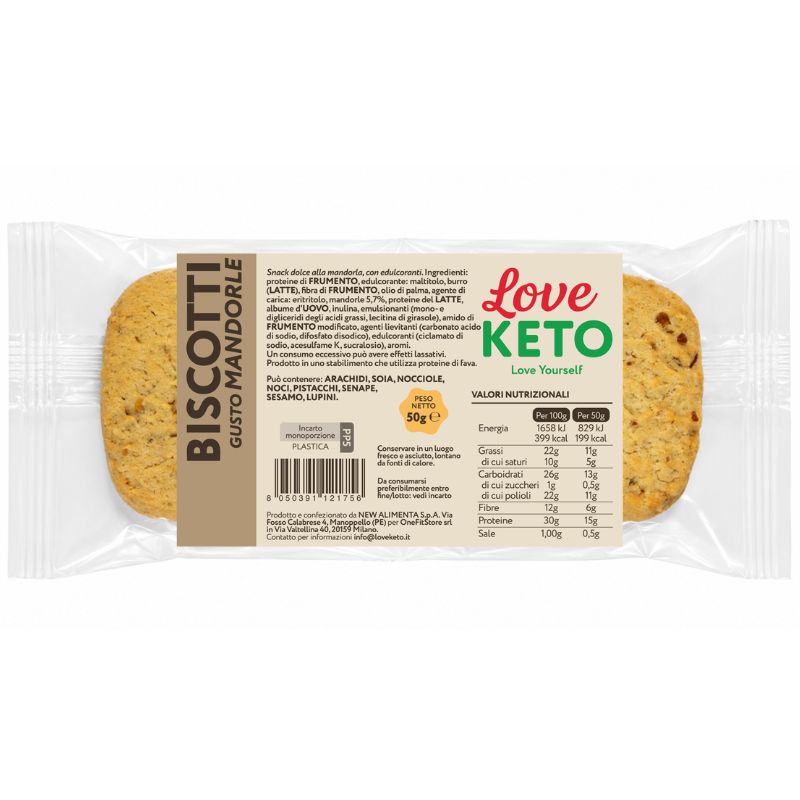 Love Keto Biscotti Proteici Mandorla 50 Grammi