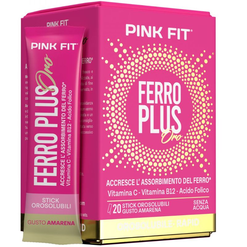 Pink Fit Oro Ferro Plus 20 Stick Gusto Amarena